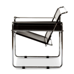 Wassily Style Accent Chair, 30" x 31" x 28", Black