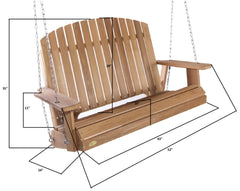 PO72-S Cedar Pergola Garden Arbor | Handcrafted Wood Swing for Backyard | Garden Outdoor | Luxurious Cedar Outdoor Patio Swing Set 82x72x74