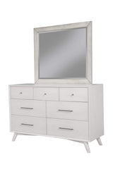 Flynn Mahogany and Okoume Veneer Dresser Mirror, Gray