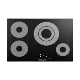 COS-304TBECC Electric Ceramic Glass Cooktop with 4 Burners, Dual Zone Element, Hot Surface Indicator Light and Touch Controls, 30 inch, Black