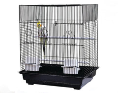 Small Bird Flat Top Cage, 18"x14", Black