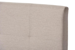 Brookfield Modern and Contemporary Beige Fabric Upholstered Grid-tufting Full Size Bed