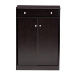 Dariell Modern and Contemporary Wenge Brown Finished Shoe Cabinet