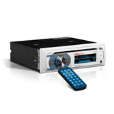 s MR508UABW Marine Boat Stereo - Single Din, Bluetooth Audio and Calling Head Unit, AM/FM Radio Receiver, CD Player, Weatherproof, USB