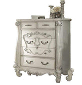 Versailles 5 Drawer Chest in Bone and White