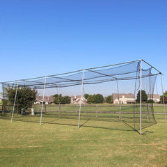 Heavy-Duty Extra-Strength Twisted Rubber Baseball/Softball Training Batting Cage Net, 30 x 12 x 10 Feet