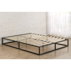 Twin 10 Inch Low Profile Metal Bed Frame w/ Wood Slats