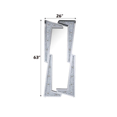 Noralie Wall Mirror in Mirrored and Faux Diamonds