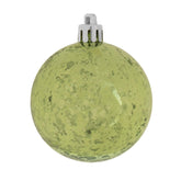 4 Inch Christmas Ornament Ball, Celadon Shiny Mercury Finish, Shatterproof Plastic, Holiday Christmas Tree Decoration, 6 Pack