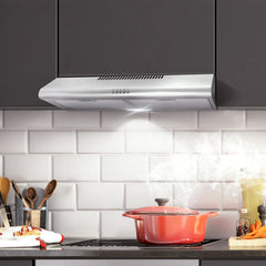 COS-5MU30 30 in. Delta Collection Ducted Under Cabinet Range Hood, Button Controls, Reusable Filters, LED Lights, Stainless Steel