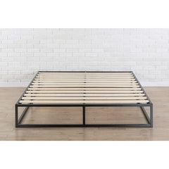 Twin 10 Inch Low Profile Metal Bed Frame w/ Wood Slats