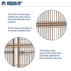 Pet Products Wrought Iron Select Bird Cage 3153COCO, Coco Brown, 30-Inch by 22-Inch by 63-Inch