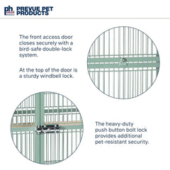 Pet Products Wrought Iron Select Bird Cage 3153SAGE, Sage Green, 30-Inch by 22-Inch by 63-Inch