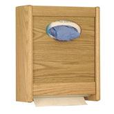 Combo Towel Dispenser and Glove/Tissue Holder, Light Oak