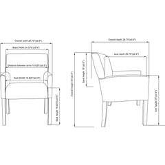 Full-Sided Arms Leather Guest Chair