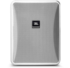 JBL SB-100 subwoofer displayed on a wooden surface, showcasing its sleek design and compact size for enhanced audio experience.