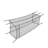 Outdoor Twisted and Knotted Training Weather Resistant Baseball Batting Cage Net with 4-Foot Access Door, Black