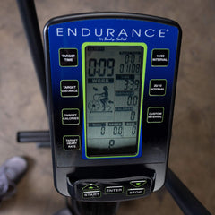 Endurance (FB300B) Dual Action Fan Bike - Adjustable Seat, Transport Wheels, Commercial Grade Stationary Exercise Bicycle for High-Intensity Workouts and Rehabilitation