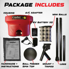 Heater Crusher Pitching Machine W/ 8-Hour Rechargeable Battery ?Accurate & Portable, Delivers Fastballs & Curveballs | Adjustable, High Performance, Portable, Ideal for Baseball & Softball Training