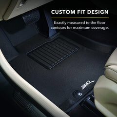 All-Weather Floor Mats for Mercedes Benz E-Class Coupe (C238) 2018-2020 Custom Fit Car Floor Liners, Kagu Series (2nd Row, Black)