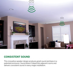 Beale Street 6.5 Inch 2-Way In-Ceiling Dome Speakers, Pair, Titanium