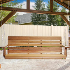 PS70-SW10 Premium Porch Swing | 6Ft Outdoor Furniture & Patio Swing | Handcrafted Western Red Cedar | Comfort Springs, Easy Assembly, Sustainable Outdoor Bench 80.5X 23x 24