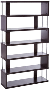 Barnes 6-Shelf Modern Bookcase, Dark Brown