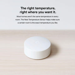 Google Nest Temperature Sensor for Nest Thermostat & Thermostat E, White