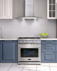 COS-EPGR304 30 in. Haven Collection 4.5 cu. ft. Gas Range with 5 Sealed Burners, Convection Oven, Knob LED Lights, Stainless Steel