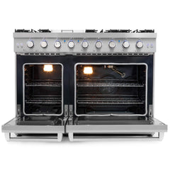 COS-EPGR486G 48 in. Haven Collection 7 cu. ft. Double Oven Gas Range, 6 Burners, Griddle, Convection, Knob LEDs, Stainless Steel