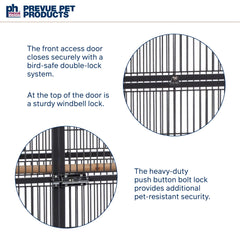 Pet Products Wrought Iron Select Bird Cage 3154BLK, Black Hammertone, 36-Inch by 24-Inch by 66-Inch