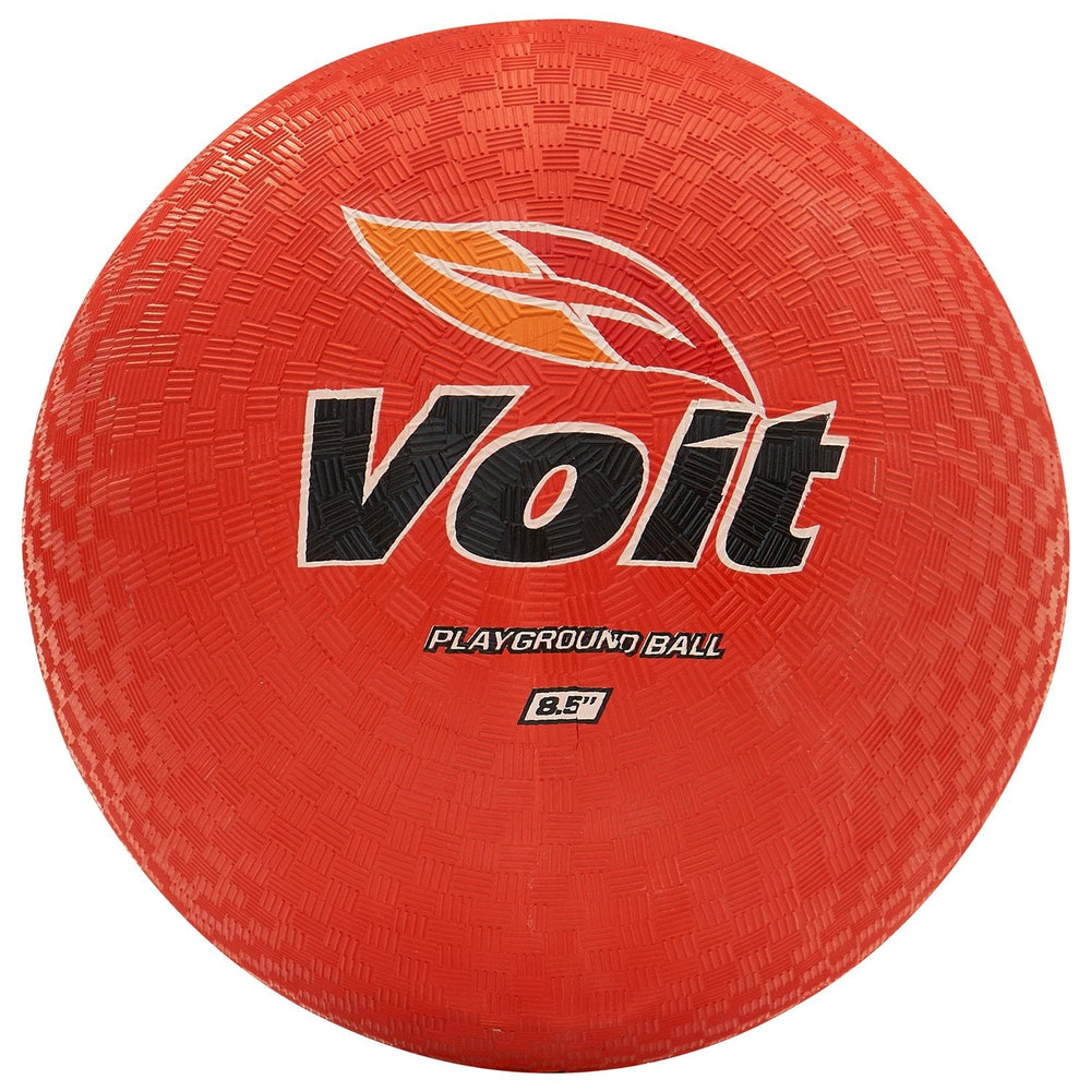 A bright red ball with the word volt printed on it in bold letters.