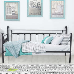 Twin Classic Black Metal Daybed Frame