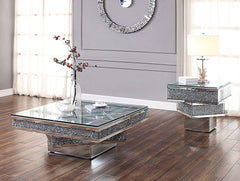 Coffee Table, Mirrored and Faux Diamonds