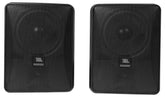 Pair of black JBL LSR305i-W 2-way speakers, featuring a modern design, ideal for studio or home audio setups.