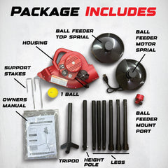 Base Hit Lite Adjustable Baseball Pitching Machine ?45 MPH Pitching Speed, Includes Automatic Ball Feeder, Extremely Accurate | Perfect for Hitting and Fielding Training for All Ages