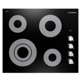 COS-244ECC 24 Inch Electric Ceramic Glass Cooktop with Burners, Dual Zone Element, Hot Surface Indicator Light and Control Knobs, Black (24 Inch)