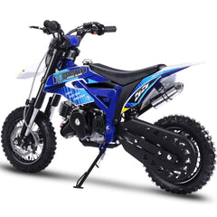MotoTec Hooligan 60cc 4-Stroke Gas Dirt Bike Blue,46x12x24