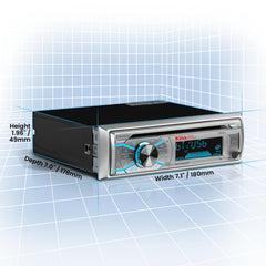 s MR500UABS Marine Boat Stereo ??Single Din, Bluetooth, CD DVD Player, AM/FM Radio Receiver, USB