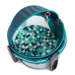 On-the-Go Baby Dome - Pixel Forest, portable travel play space with canopy and toys