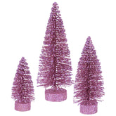 Orchid Glitter Oval Artificial Christmas Tree, Unlit - Faux Christmas Tree Set - Seasonal Indoor Home Decor