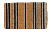 Printed Coir Doormat, Black Stripes, 18-Inch by 30-Inch
