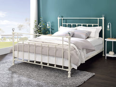 Comet Metal Frame Full Bed in White
