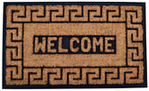 Rubber Back Coir Doormat, Welcome Greek Key, 18-Inch by 30-Inch