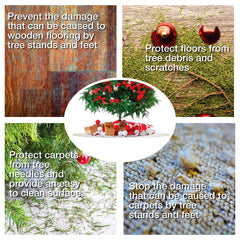 Polycarbonate Circular Christmas Tree Floor Protection Mat 24 Inch Diameter