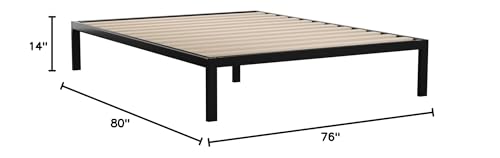 Fast Furnishings King Black Metal Bed 700 lbs Capacity
