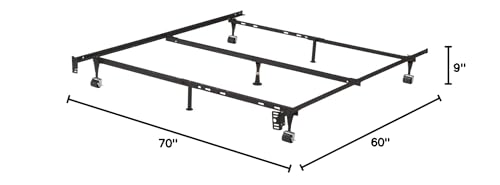 Twin/Full/Queen Adjustable Metal Bed Frame w/ Brackets