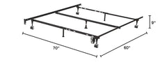 Twin/Full/Queen Adjustable Metal Bed Frame w/ Brackets