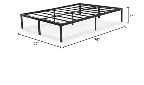 Fast Furnishings Full Black Metal Platform Bed Frame