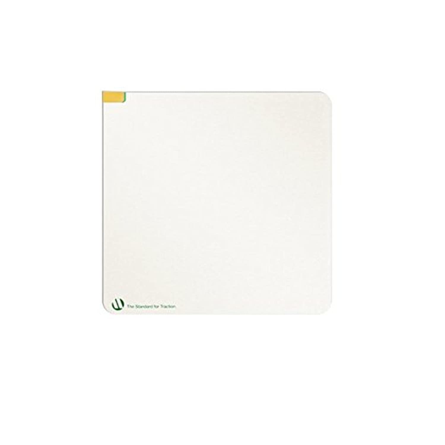 A white notepad with a vibrant yellow border outlining it.